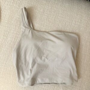Lululemon One-Shoulder Ribbed Women Sport Tank Top - Cream